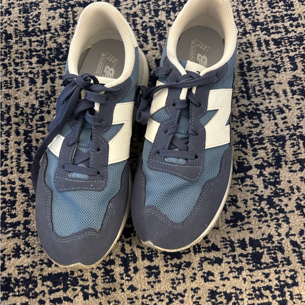 Blue and White new balance Sneakers